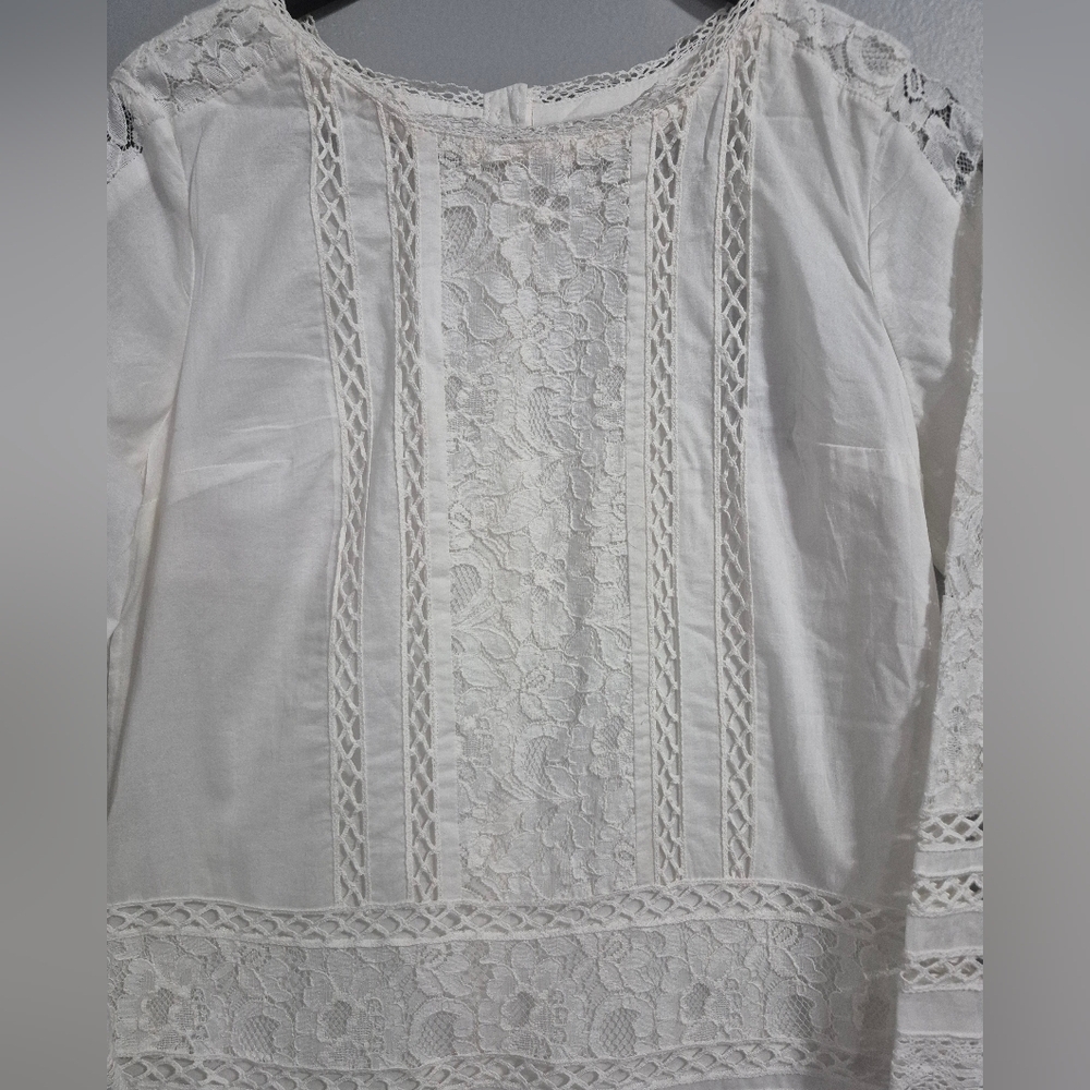 Abercrombie & Fitch White Lace Y2K girly fairy core eyelet lace Dress XS NWT - Picture 5 of 11